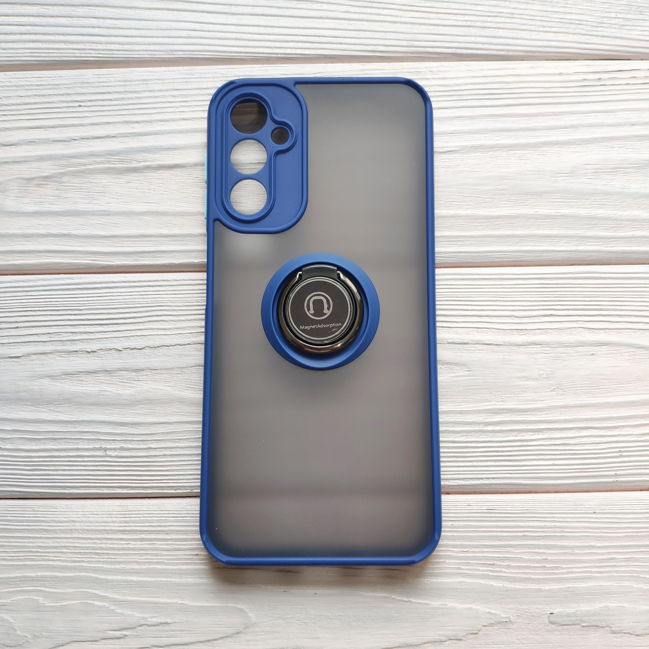 Чохол Armor Ring для Samsung Galaxy A15/A155 протиударний з кільцем Темно-синій