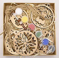 Набір ялинкових прикрас для розмальовування