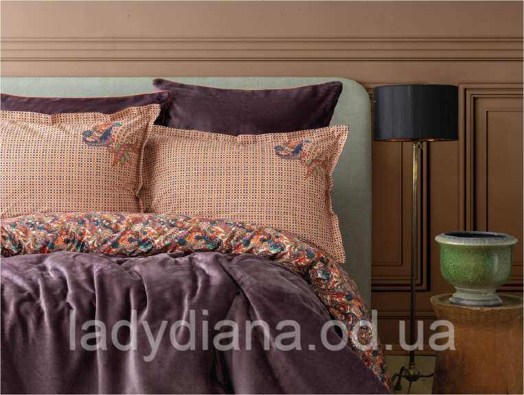 Постільна білизна велюрова з бавовною зимова тепла м'яка двоспальна євро 200*220 см Туреччина Apricitas, фото 1