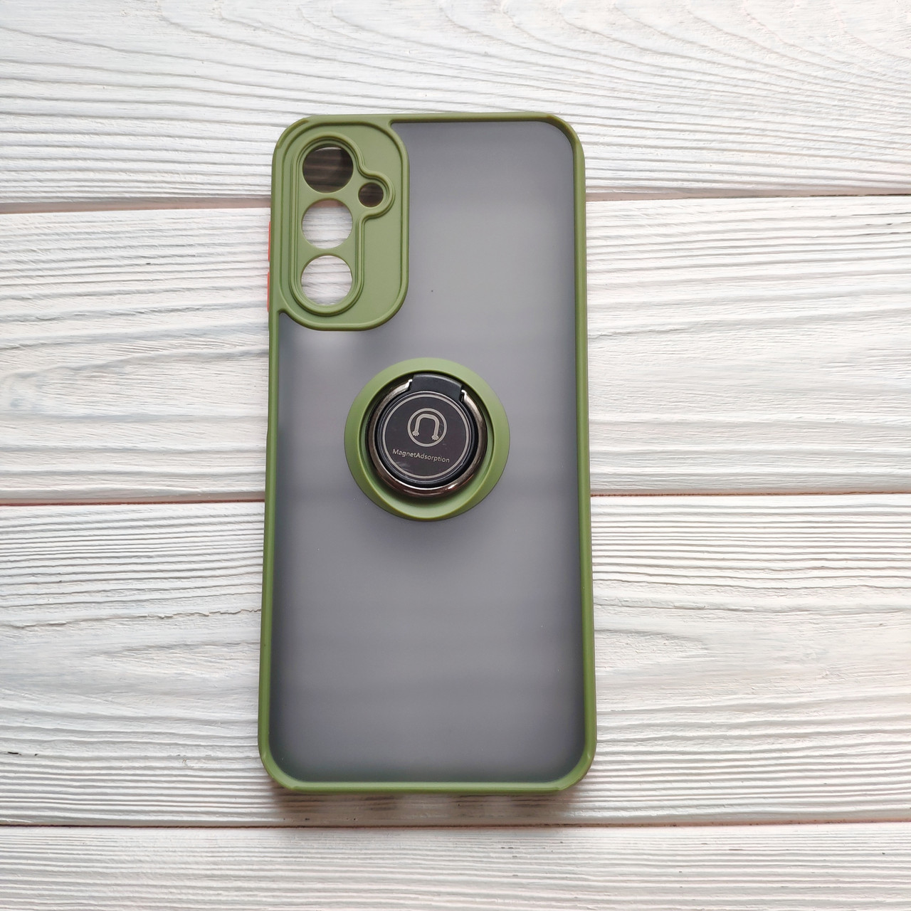 Чохол Armor Ring для Samsung Galaxy A15/A155 протиударний з кільцем Оливковий