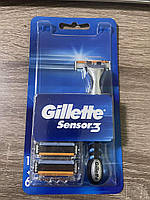 Бритва Gillette Sensor 3 с 6 сменными кассетами Бритва для мужчин Мужские станки для бритья
