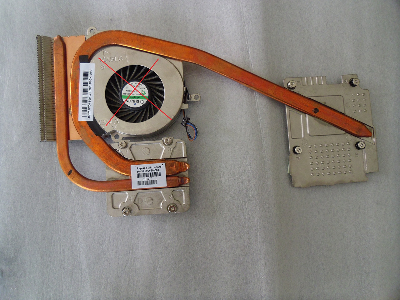 Трубка HP EliteBook 8570w DIS (690630-001 460202W00-600-G) б/в