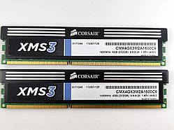 Комплект оперативної пам'яті Corsair XMS3 DDR3 4Gb (2*2Gb) 1600MHz PC3-12800 (CMX4GX3M2A1600C9) Б/В