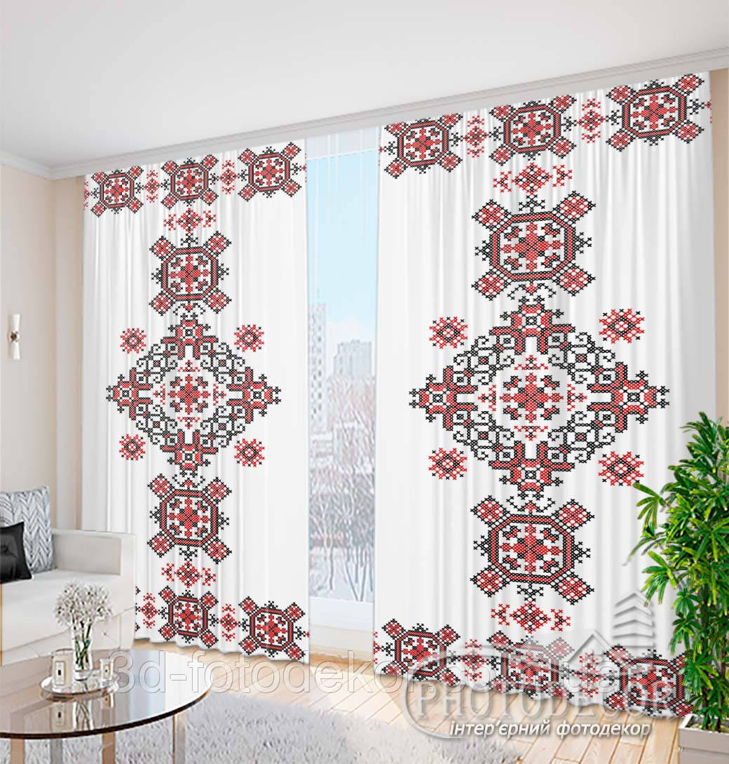 Штори з Українським орнаментом 25 – будь-який розмір. Читаємо опис!, фото 1