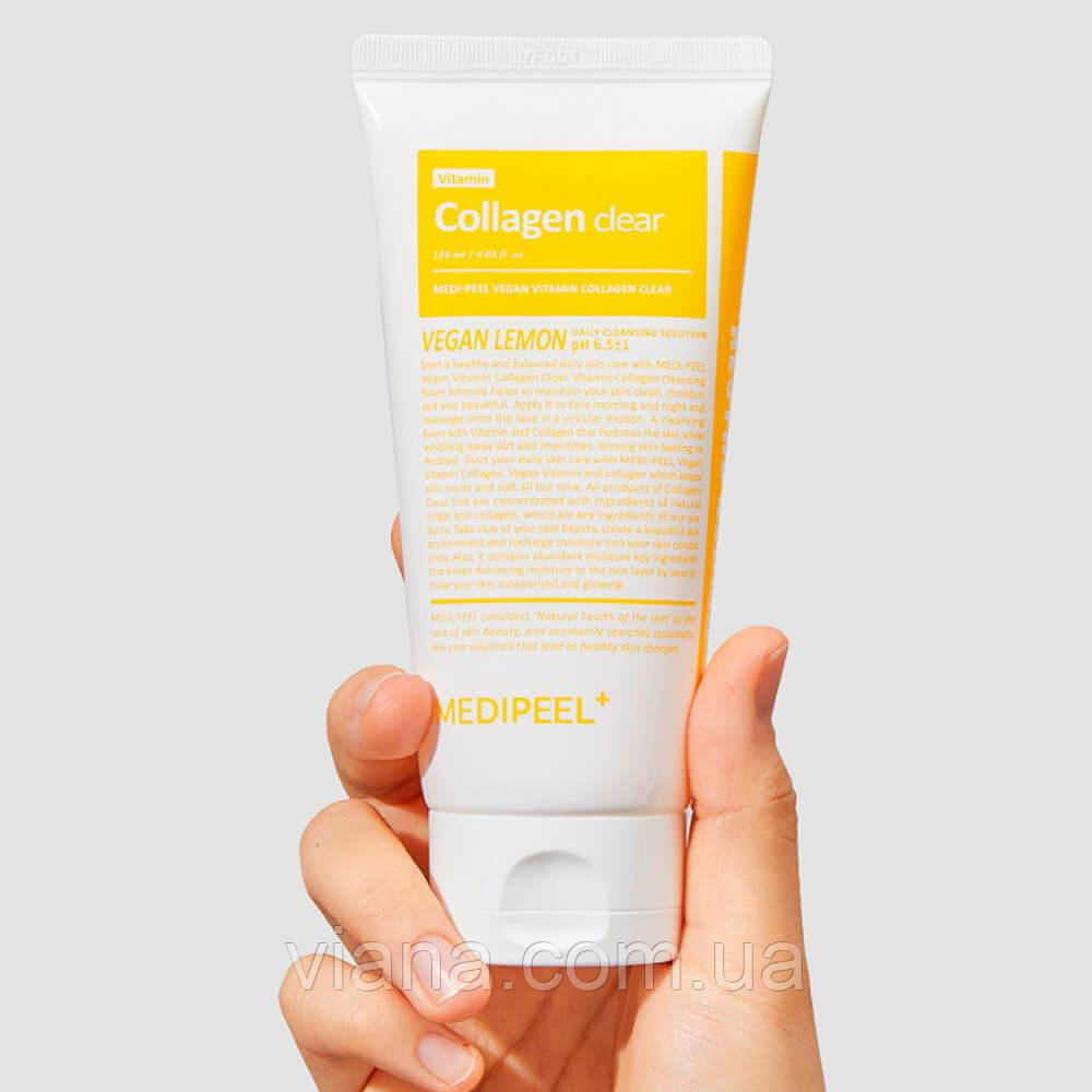 Освітлювальний гель-пінка з колагеном Medi-Peel Vegan Collagen Clear 300 мл, фото 1