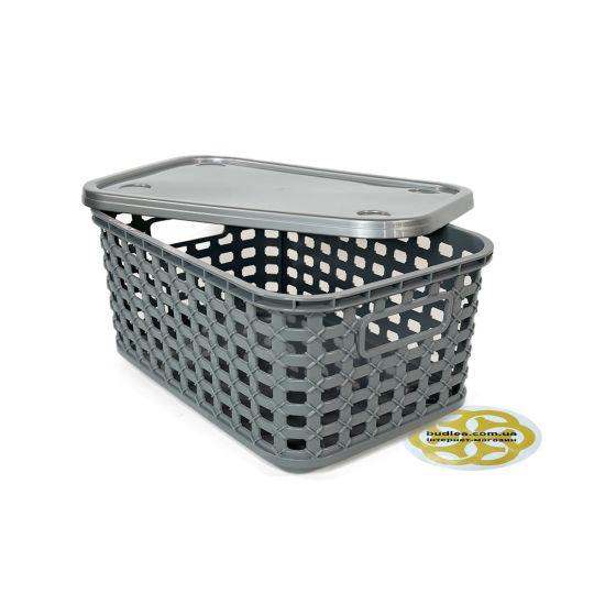 Малий прямокутний кошик PREMIUM S з кришкою, SNMZ, фото 1