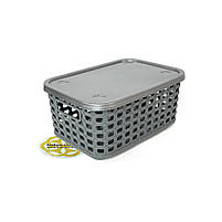 Малий прямокутний кошик PREMIUM S з кришкою, SNMZ, фото 7