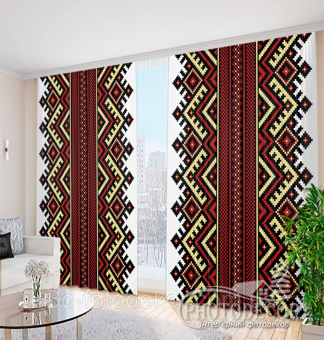 Штори з Українським орнаментом 35 – будь-який розмір. Читаємо опис!, фото 1