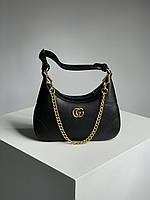 Gucci Aphrodite Small Shoulder Bag Black 25 x 13 x 7 см женские сумочки и клатчи высокое качество