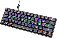Профессиональная Проводная механическая игровая клавиатура Snpurdiri 60% V900 сверхкомпактный, 61 клавиша
