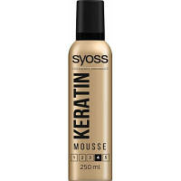 Мус для волосся Syoss Keratin (фіксація 4) 250 мл (5201143155199)