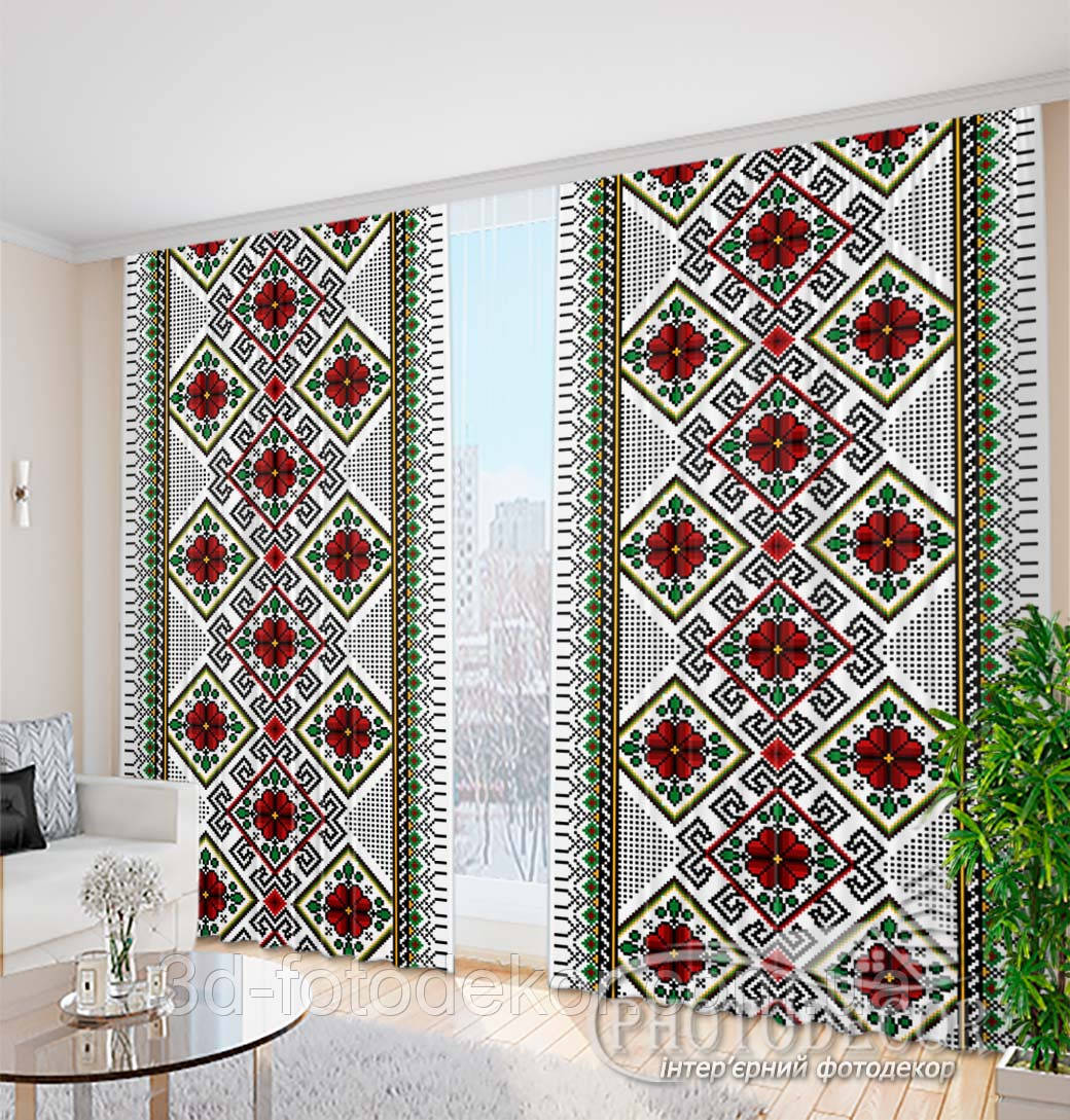 Штори з Українським орнаментом 47 – будь-який розмір. Читаємо опис!, фото 1