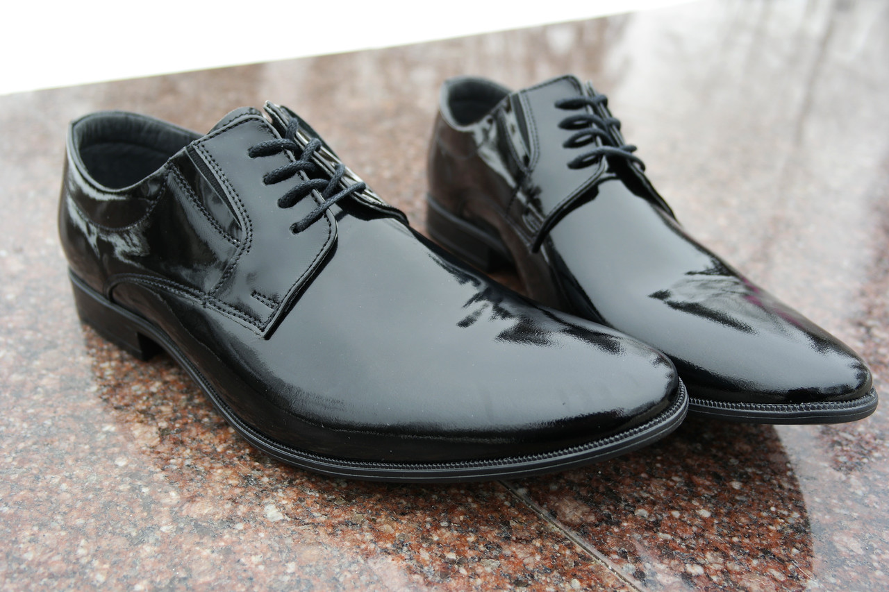 Польські лаковані туфлі з натуральної шкіри, 41 розмір, фото 1