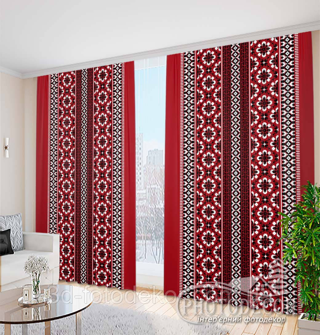 Штори з Українським орнаментом 52 – будь-який розмір. Читаємо опис!, фото 1