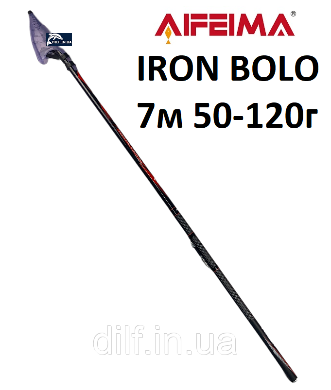 Вудка болонська Feima IRON BOLO 7м (50-120г) для бокового кивка карбонова з кільцями