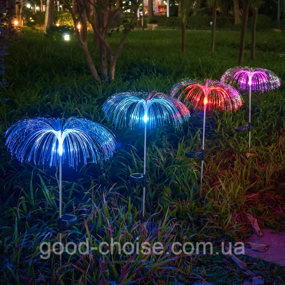 Садовые фонари "Медуза" с солнечными батареями, 2шт / Светодиодные светильники для украшения газона - фото 6 - id-p2077317820