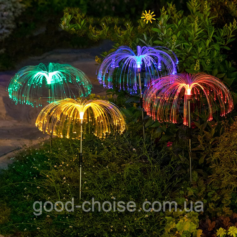 Садовые фонари "Медуза" с солнечными батареями, 2шт / Светодиодные светильники для украшения газона - фото 2 - id-p2077317820