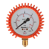 Манометр пропан LPG, 63мм, 6бар, M12x1.5 RH, Sherman profi