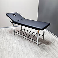Кушетка косметологическая смотровая KM-04 кушетки для массажа стационарный массажный стол с полкой