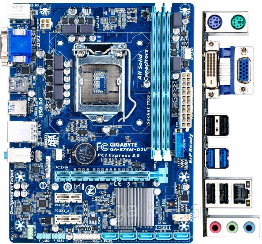 Материнська плата Gigabyte GA-B75M-D2V б/в