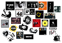 Стікери Віктор Цой Кіно 25 шт (Вирізані)