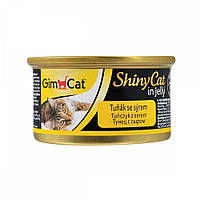 Влажный корм для кошек тунец и сыр GimCat Shiny Cat 70 г