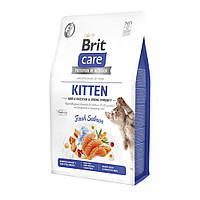 Сухой корм для котят с лососем Brit Care Cat by Nutrition Kitten Gentle Digestion Strong Immunity 2 кг