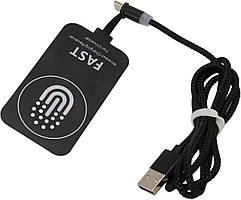 Швидкий приймач бездротової зарядки Qinetiq Fast Wireless Receiver 10W type C з магнітним конектором і кабелем