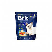 Сухой корм для кошек с лососем Brit Premium Cat by Nature Adult Salmon 300 г