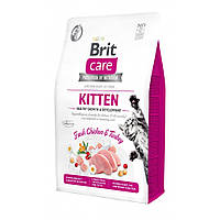 Сухой корм для котят здоровый рост и развитие Brit Care Cat GF Kitten HGrowth & Development 7 кг