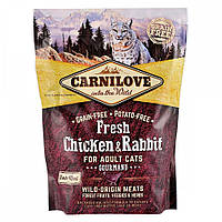 Сухой корм для взрослых кошек курица и кролик Carnilove Fresh Chicken & Rabbit 400 г