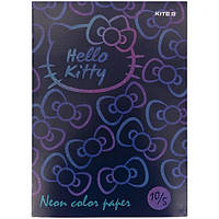Цветная бумага Kite А4 10л 5цв неон HK21-252 Hello Kitty