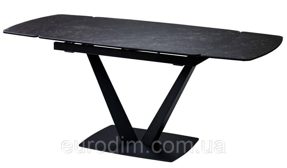 Elvi Black Marble стіл керамічний 120-180 см чорний