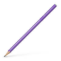 Простой карандаш Faber-Castell Grip Sparkle 118204P фиолетовый трёхганный