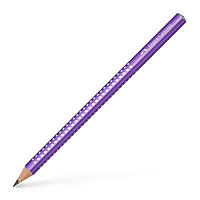 Простой карандаш Faber-Castell Jumbo Grip Sparkle 111604P фиолетовый трёхганный