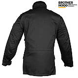 Куртка тактична Brotherhood M65 чорний демісезонна з пропиткою, фото 2