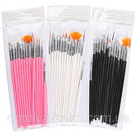 Набір пензлів для дизайну нігтів - 15 шт