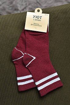 Шкарпетки дитячі бордового кольору р.5-6 170382S