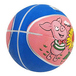 Мяч баскет дит синій+рожевий