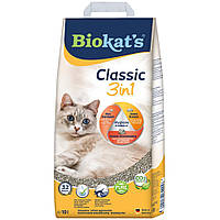 Наполнитель для кошачьего туалета бентонитовый Biokats Classic 3in1 10 л