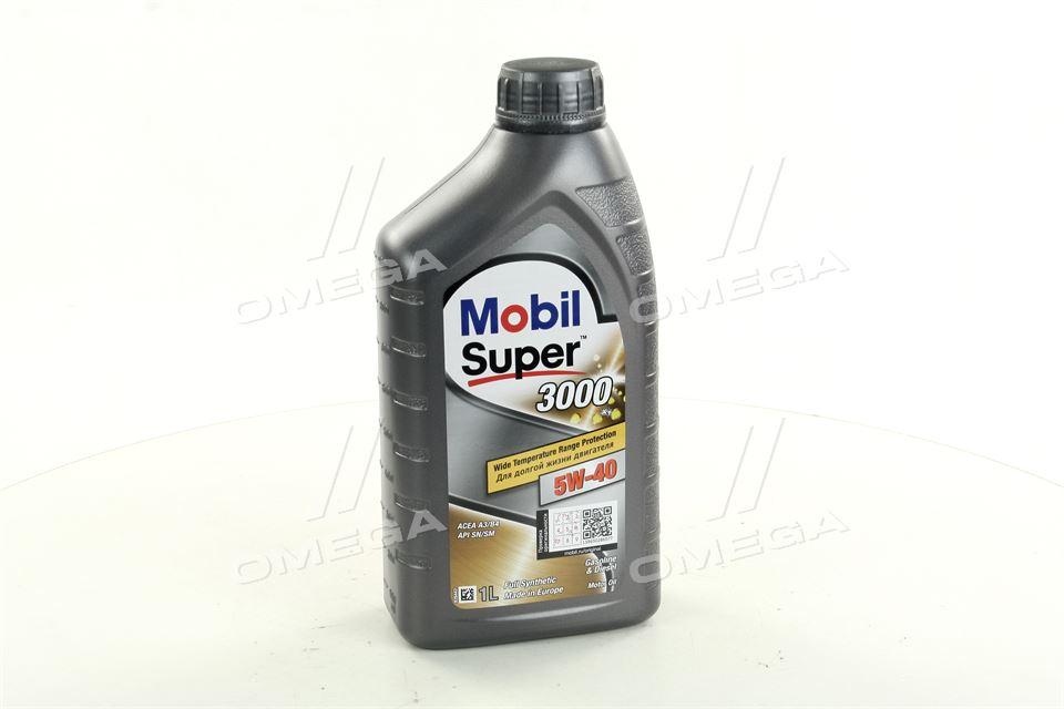 Масло моторне MOBIL SUPER 3000 5W-40 API SN/SM (Каністра 1л) 411026, фото 1