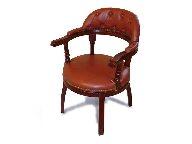 Крісло офісне для конференцій Бендеті комбінована шкіра люкс коричнева (Діал ТМ)