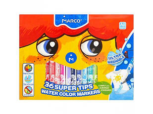 Фломастери Marco 36 кольори Super Washable 1630-36СВ