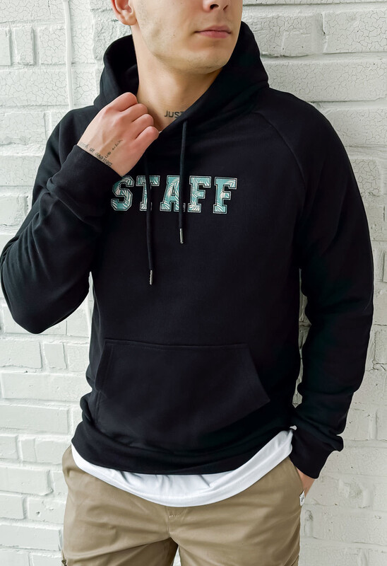 Худі із брендованим логотипом Staff black logo front