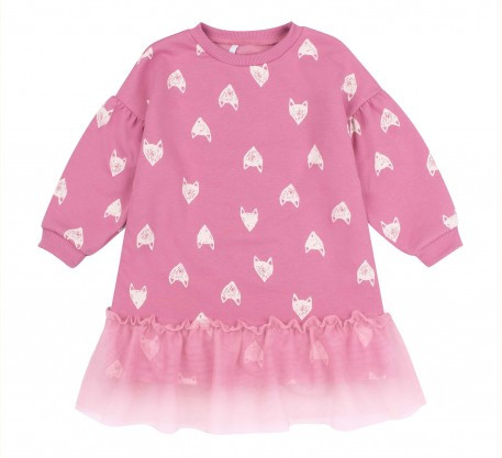 Сукня трикотаж шардон ПЛ38 ОСІНЬ 2023, 110, Рожевий, фото 1