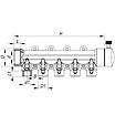 Колектор 5-way з кульовими кранами (40x20) PPR Koer K0172.PRO (KP0222), фото 3