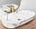 Умивальник (раковина) REA CLEO 81 SHINNY MARMO накладний білий/мармур, фото 2