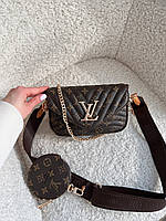 LV Wave Multi Pochette Brown женские сумочки и клатчи высокое качество