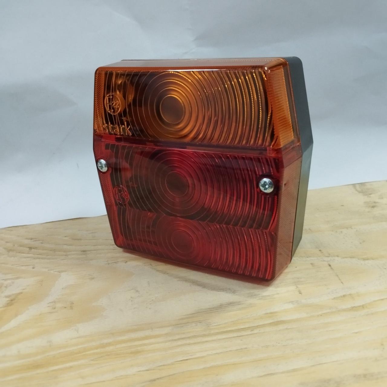 Ліхтар причіпу квадрат червоний/оранжевий 30.3716 Польща, фото 1