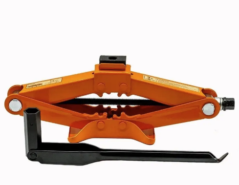 Домкрат ромбоподібний 2 тонни 120 мм-413 мм  з гумовою подушкою, резинкою та посиленою ручкою Elegant, фото 1